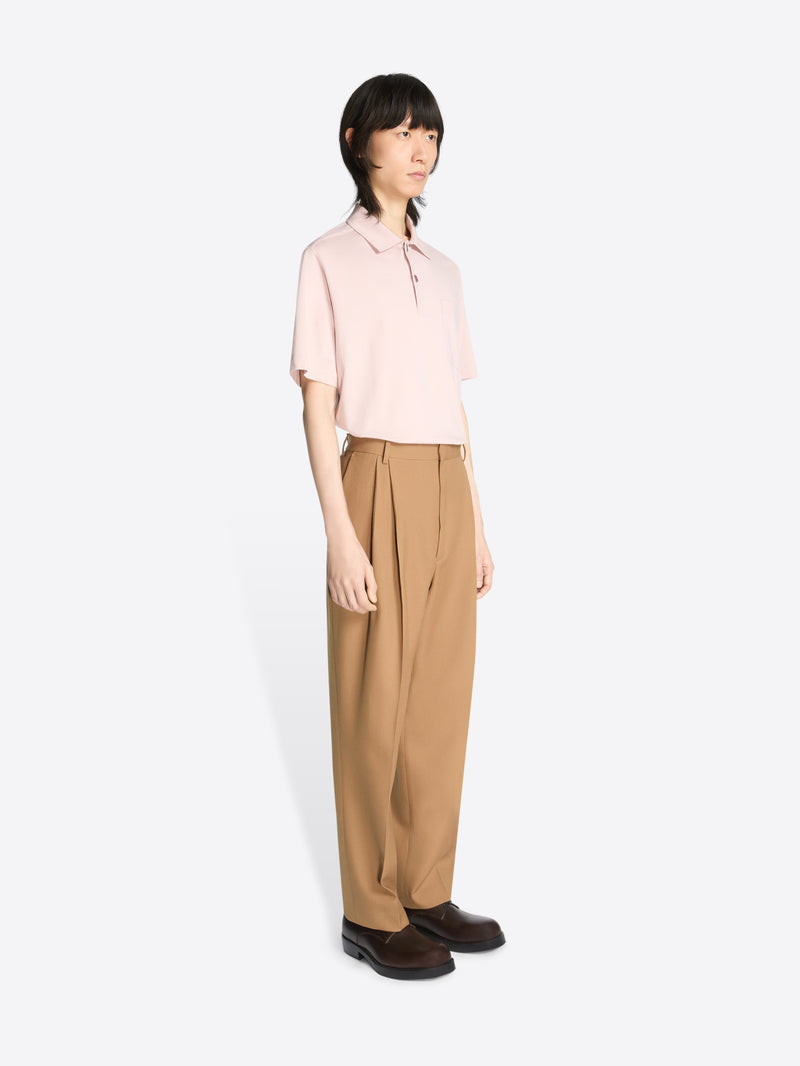 Dries Van Noten Pleated Wool Pants TAN