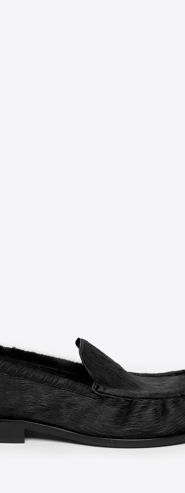 dries van noten Ponyhair loafers BLACK