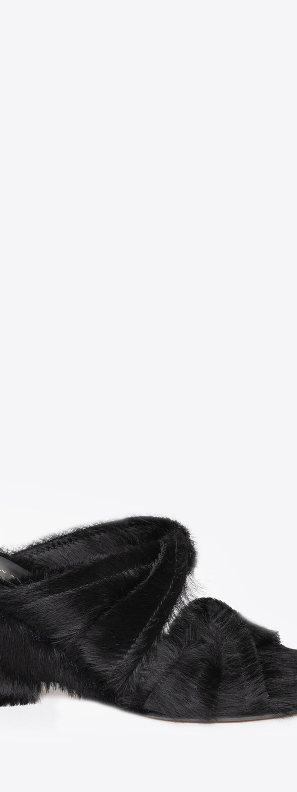 dries van noten Ponyhair mules BLACK