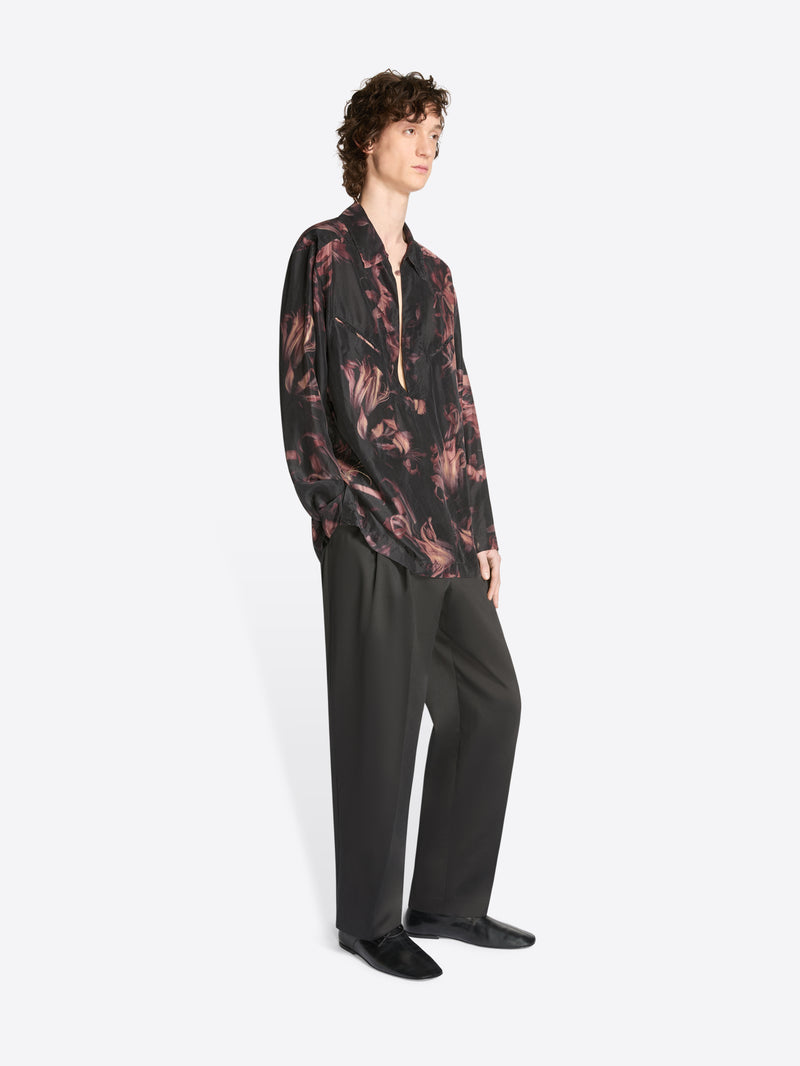 Dries Van Noten Popover Silk Shirt OLD ROSE