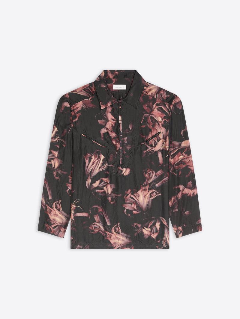 Dries Van Noten Popover Silk Shirt OLD ROSE