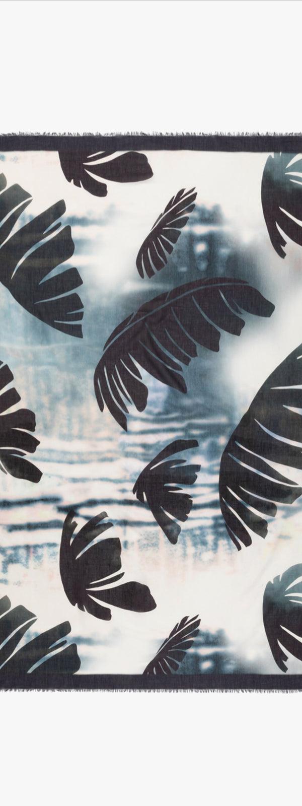dries van noten Printed cotton scarf navy