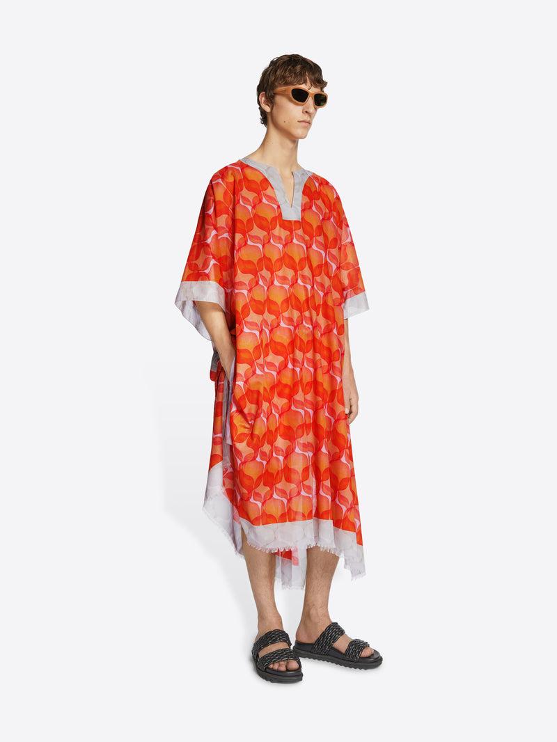 Dries Van Noten Printed Kaftan Red