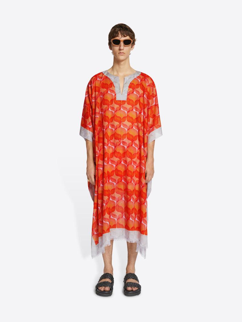 Dries Van Noten Printed Kaftan Red