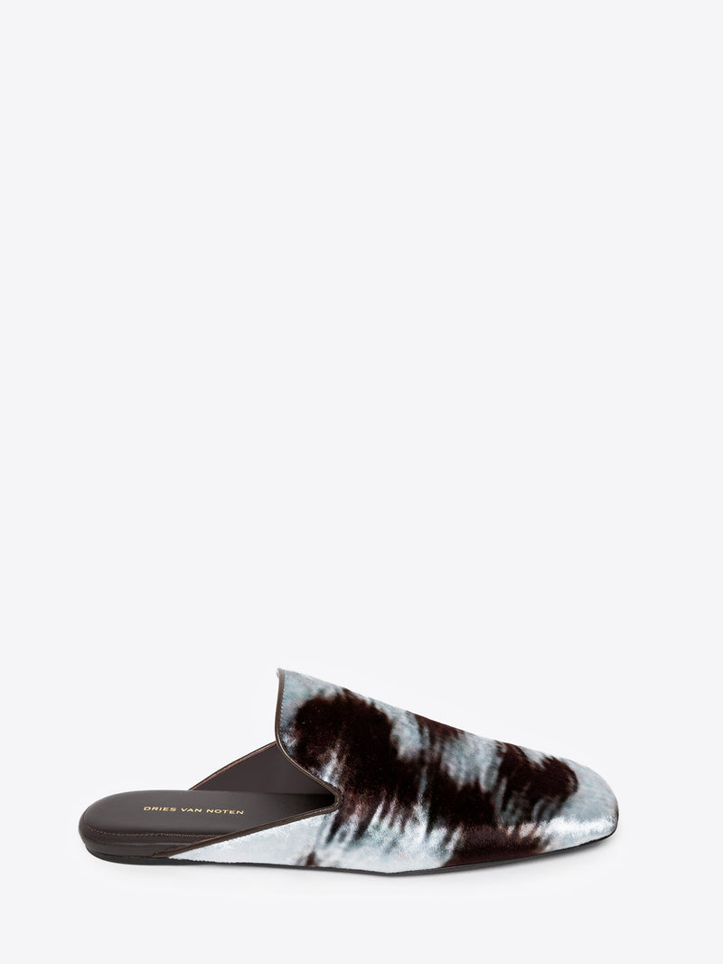Dries Van Noten Printed Mules BROWN