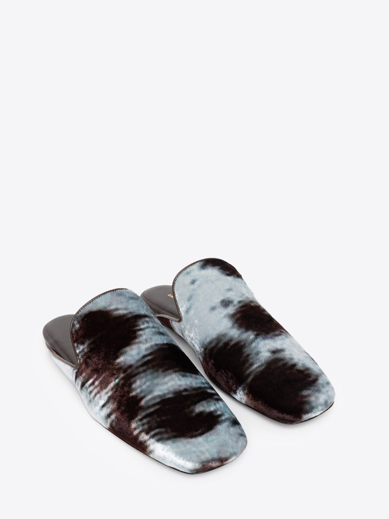 Dries Van Noten Printed Mules BROWN