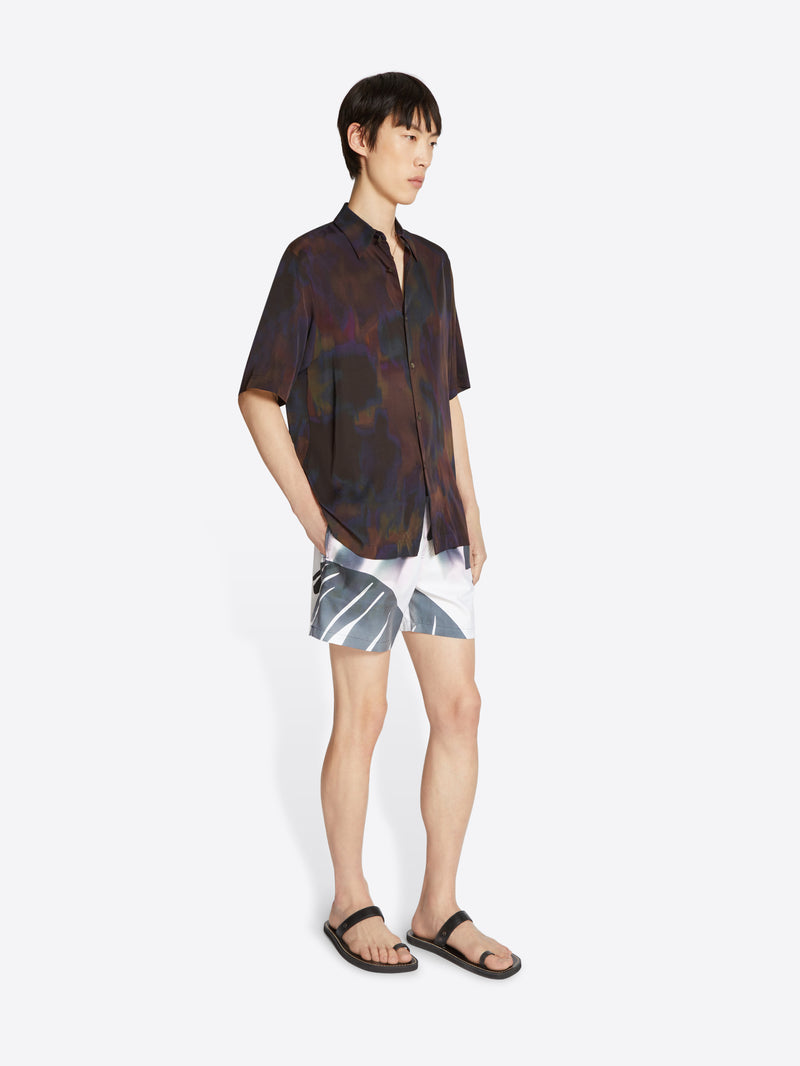 Dries Van Noten Printed Swim Shorts Dark Blue