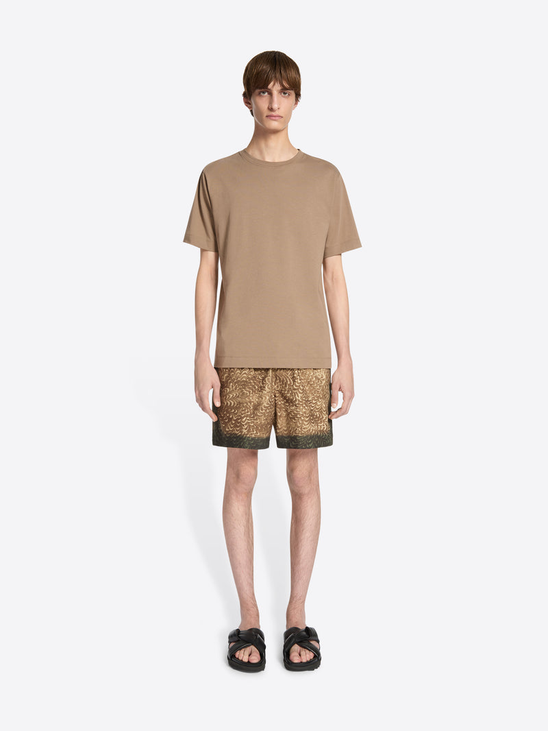 Dries Van Noten Printed Swim Shorts Ocra