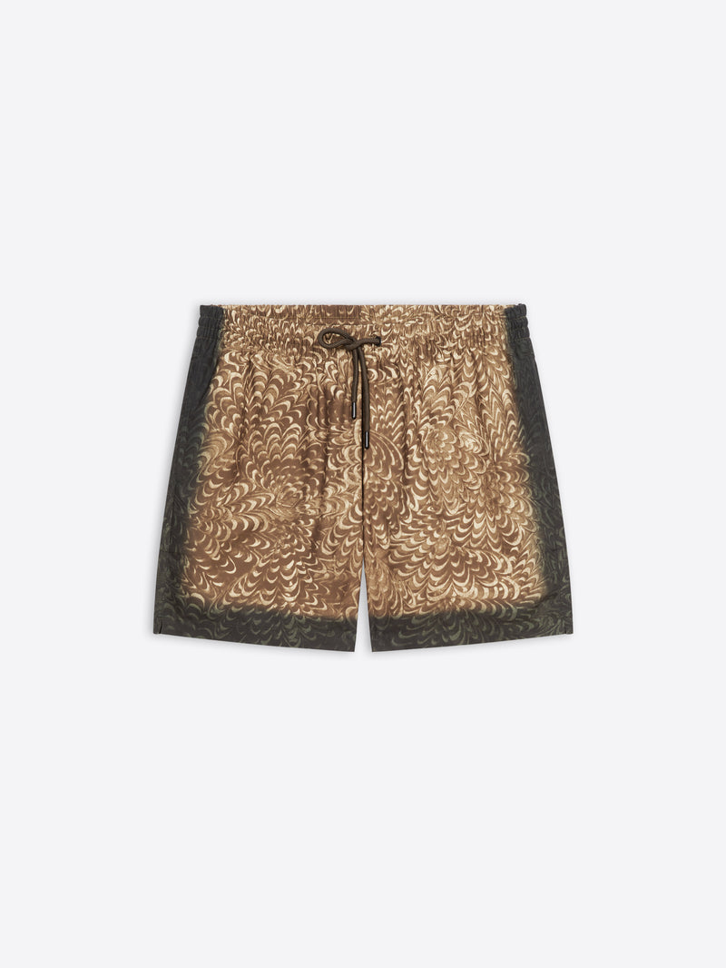 Dries Van Noten Printed Swim Shorts Ocra