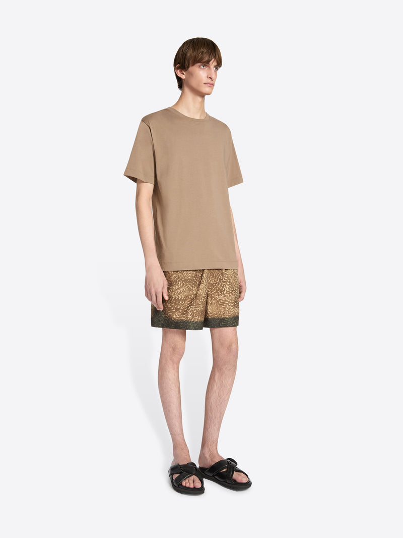 Dries Van Noten Printed Swim Shorts Ocra