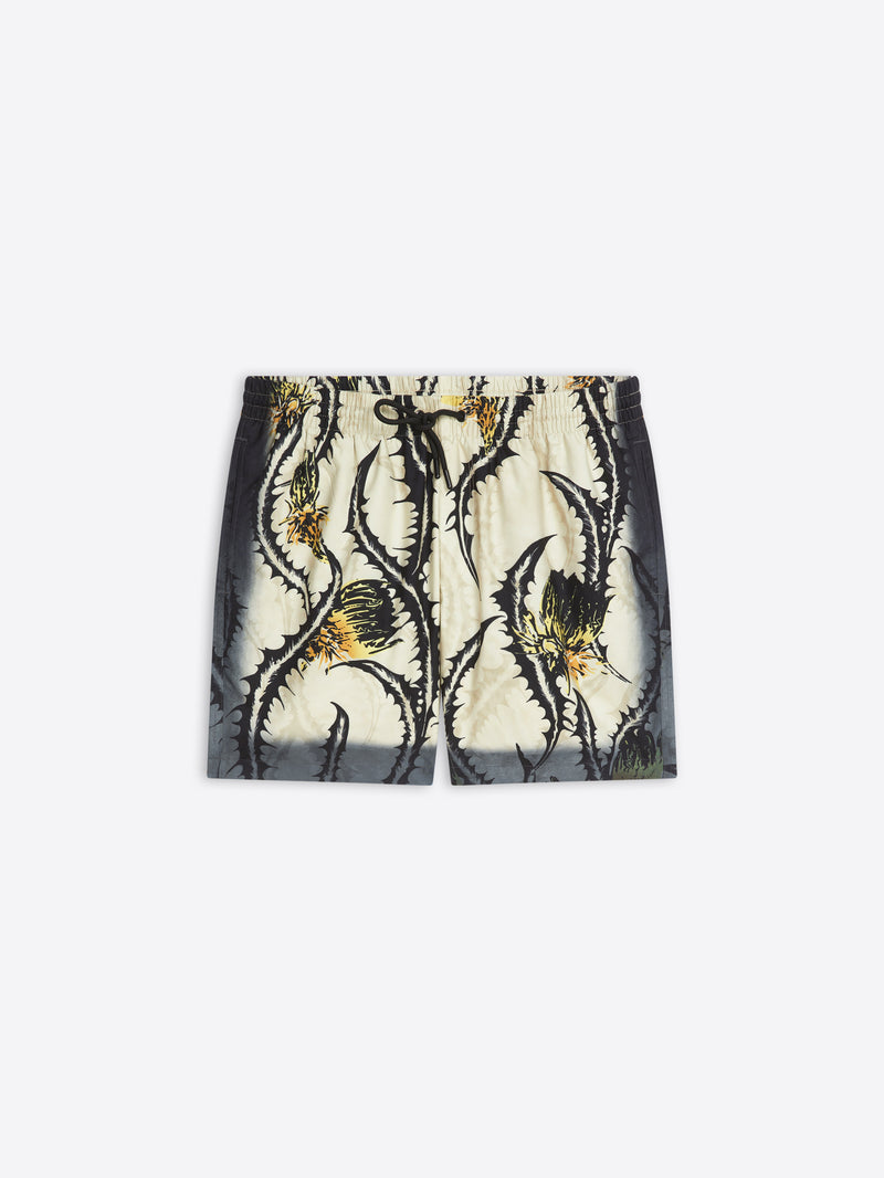 Dries Van Noten Printed Swim Shorts Pale Yellow