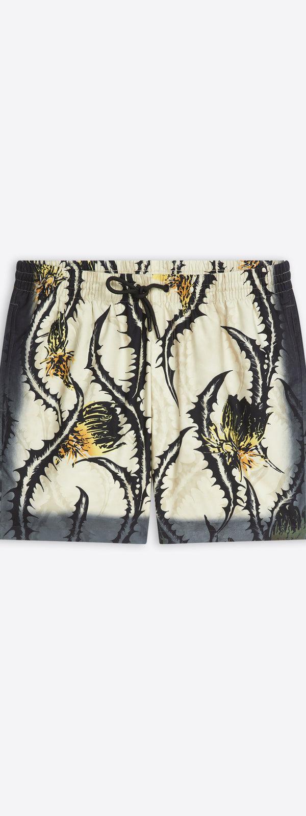dries van noten Printed swim shorts pale yellow