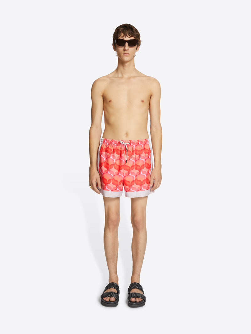 Dries Van Noten Printed Swim Shorts Red
