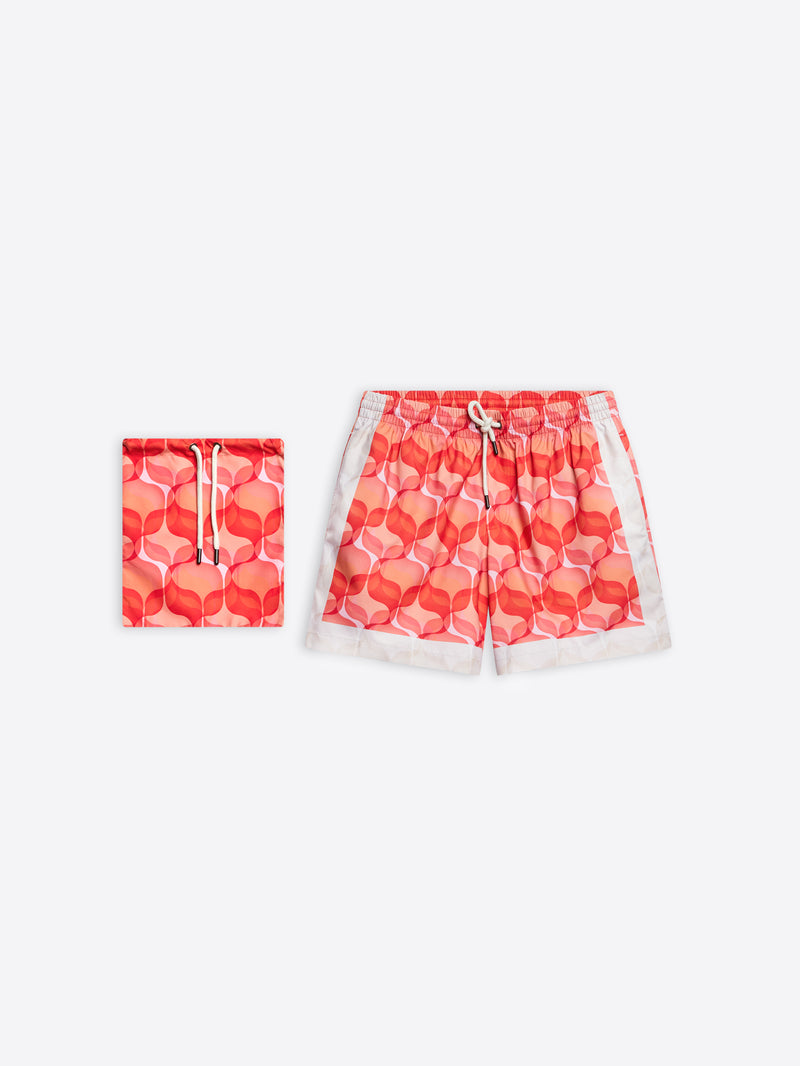 Dries Van Noten Printed Swim Shorts Red