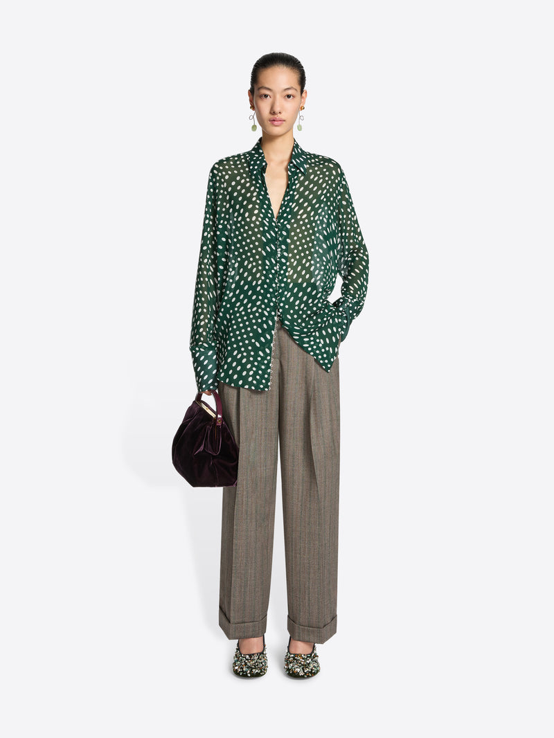 Dries Van Noten Printed Viscose Shirt BOTTLE