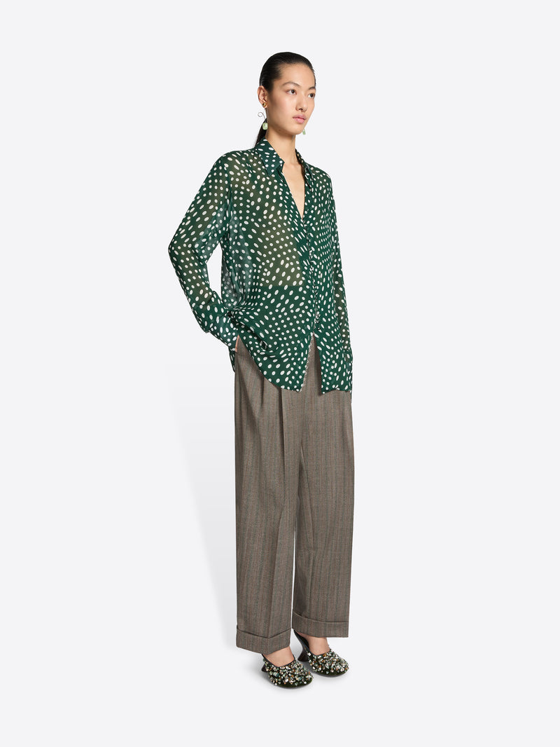 Dries Van Noten Printed Viscose Shirt BOTTLE