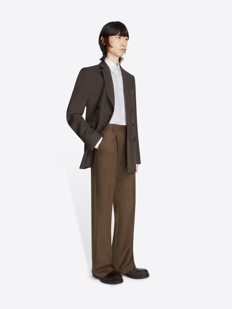 Dries Van Noten Regular Fit Wool Blazer DARK BROWN