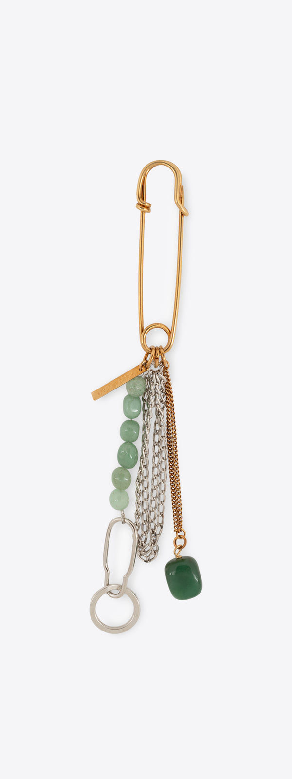 dries van noten Safety pin brooch light green