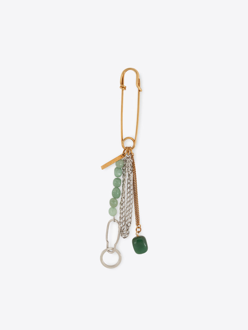 Dries Van Noten Safety Pin Brooch Light Green