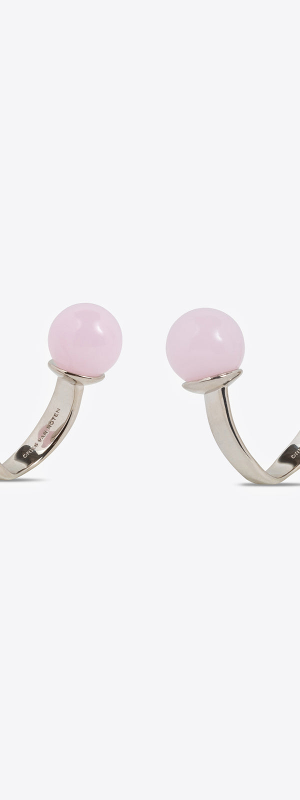 dries van noten Set of open rings pink