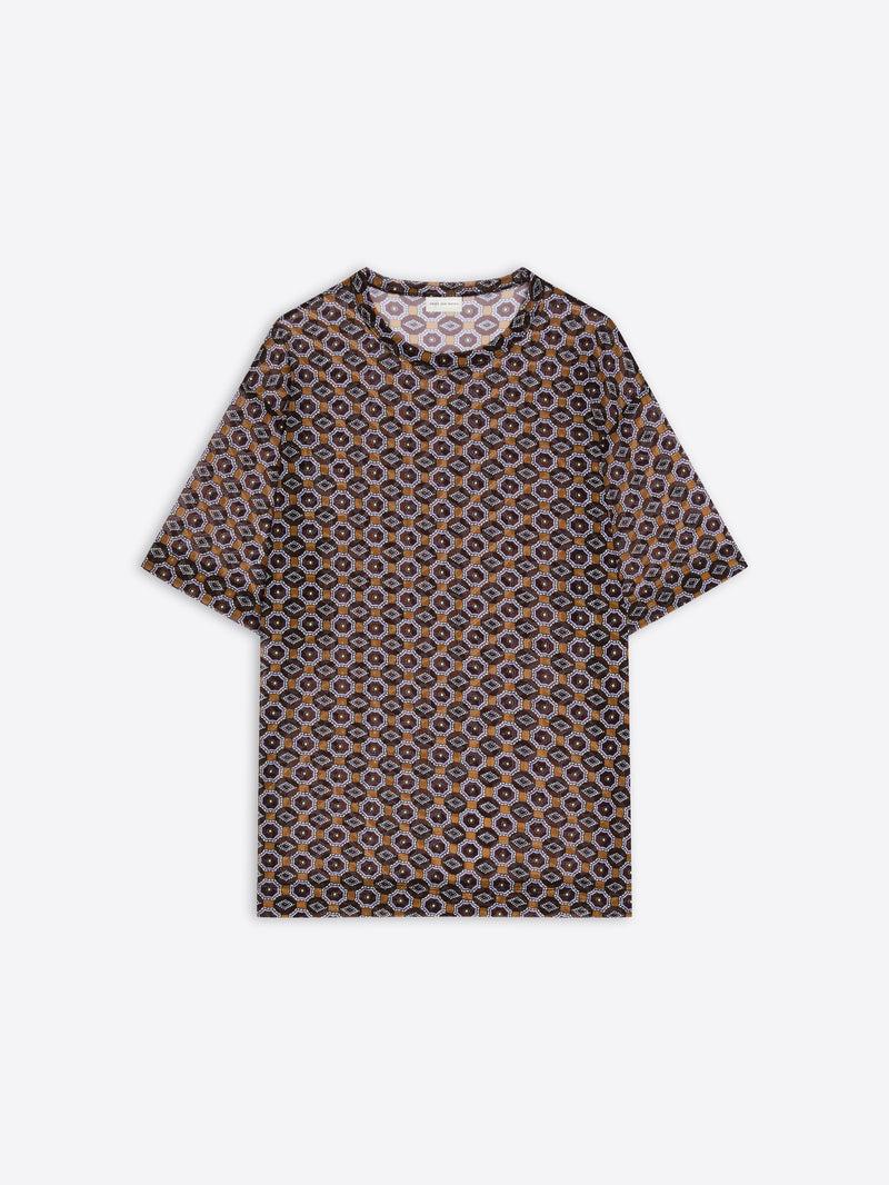 Dries Van Noten Sheer Oversized Tee BROWN