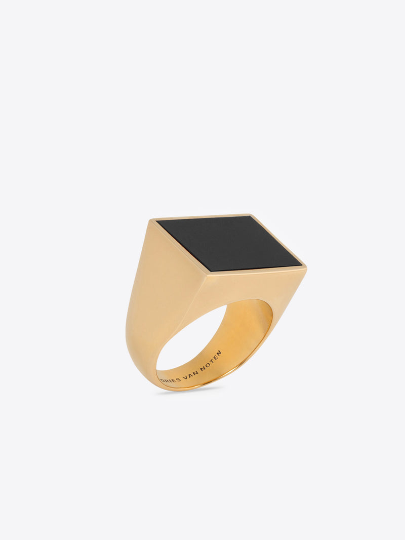 Dries Van Noten Signet Ring Dark