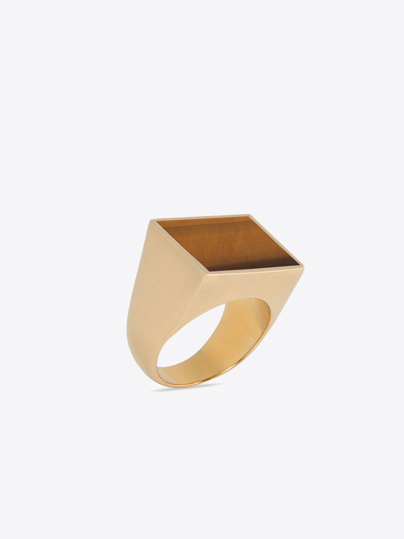 Dries Van Noten Signet Ring Tiger Eye