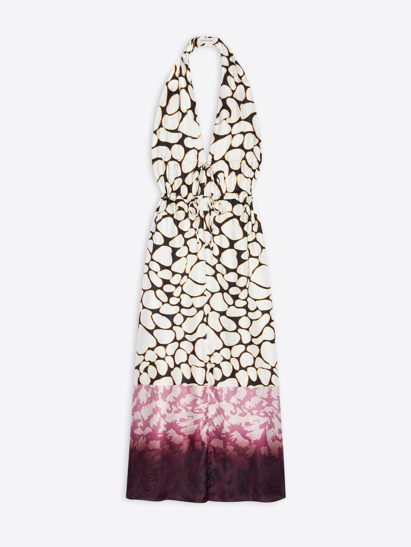 dries van noten Silk halter dress off white