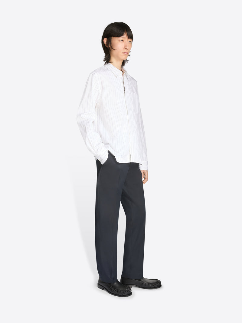 Dries Van Noten Slim Fit Wool Pants NAVY