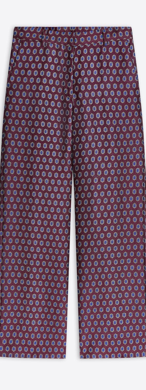 dries van noten Slouchy jacquard pants BURGUNDY
