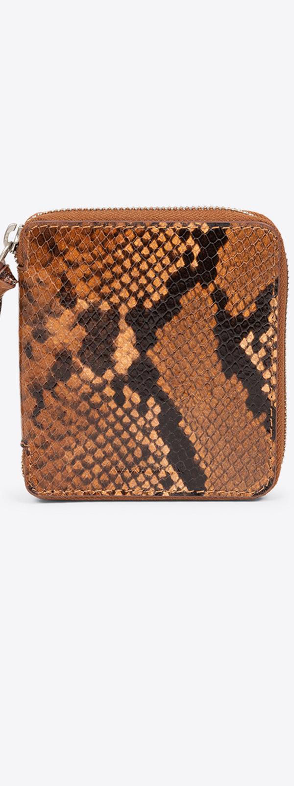 dries van noten Square zip wallet tan