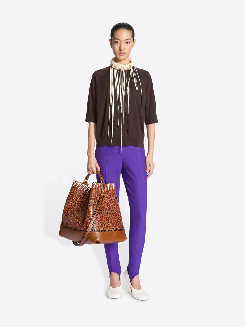 Dries Van Noten Stirrup Pants PURPLE