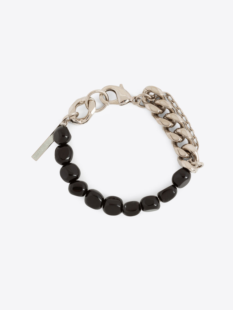 Dries Van Noten Stone Chain Bracelet Black