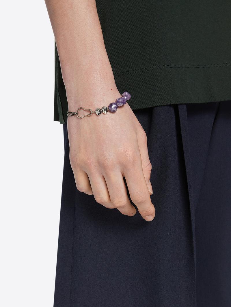 Dries Van Noten Stone Chain Bracelet PURPLE