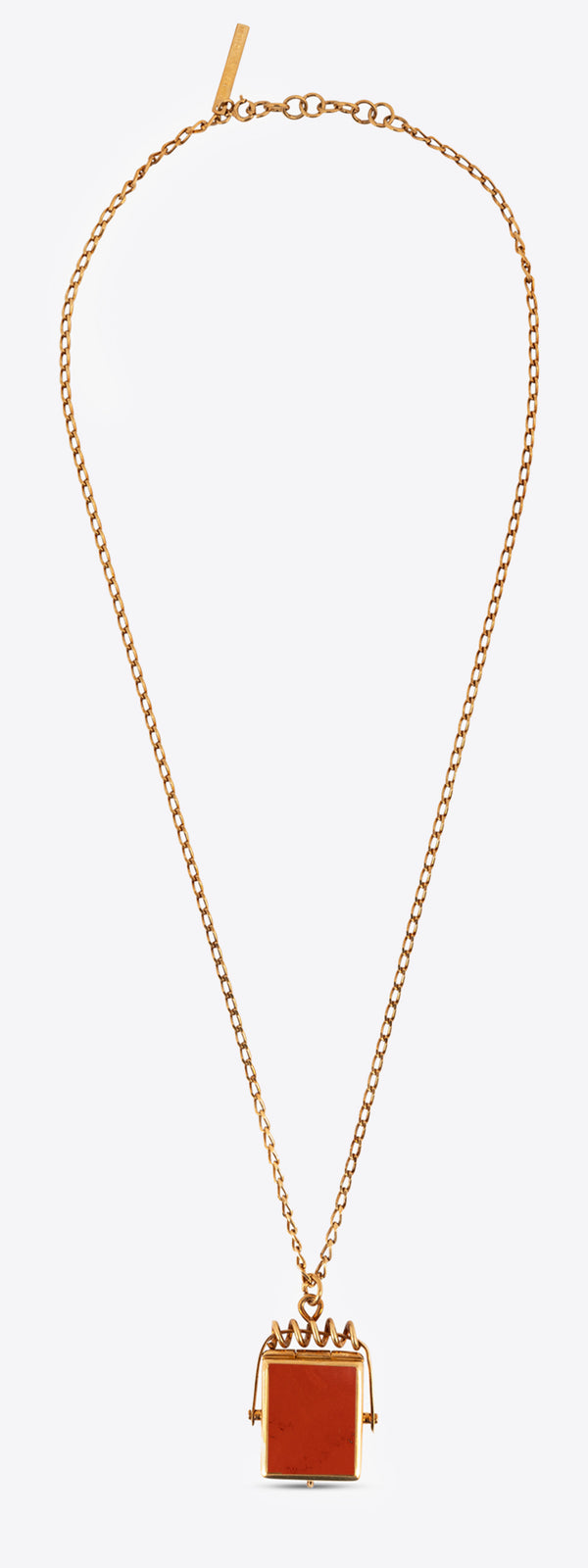 dries van noten Stone pendant necklace dark red