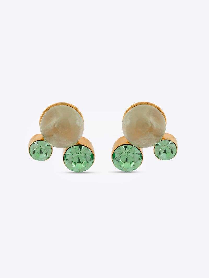 Dries Van Noten Stone Pin Earrings PASTEL