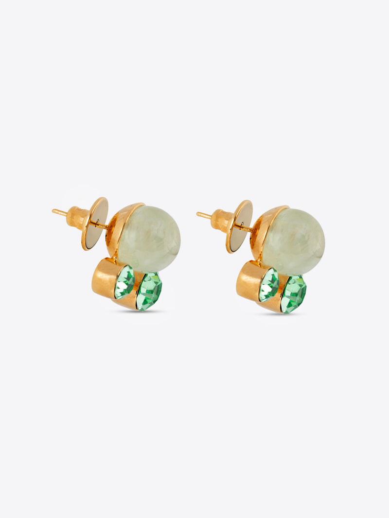 Dries Van Noten Stone Pin Earrings PASTEL