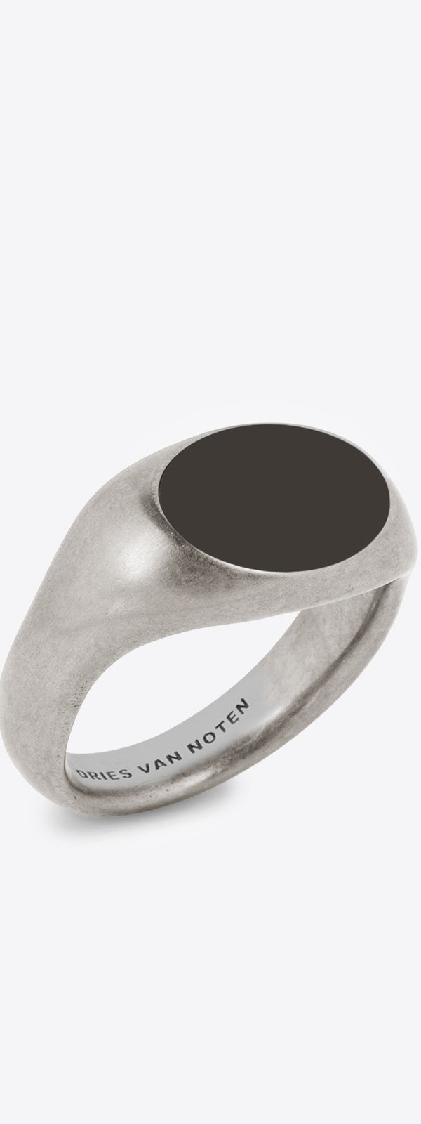 dries van noten Stone signet ring black