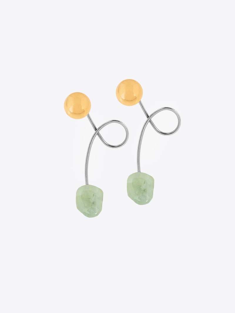 Dries Van Noten Stone Stud Earrings PASTEL