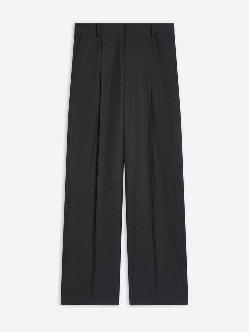 Dries Van Noten Straight Wool Pants BLACK