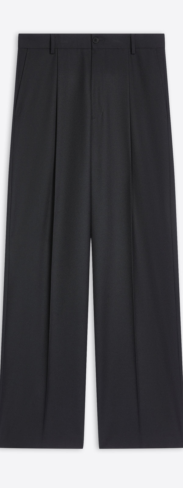 dries van noten Straight wool pants BLACK