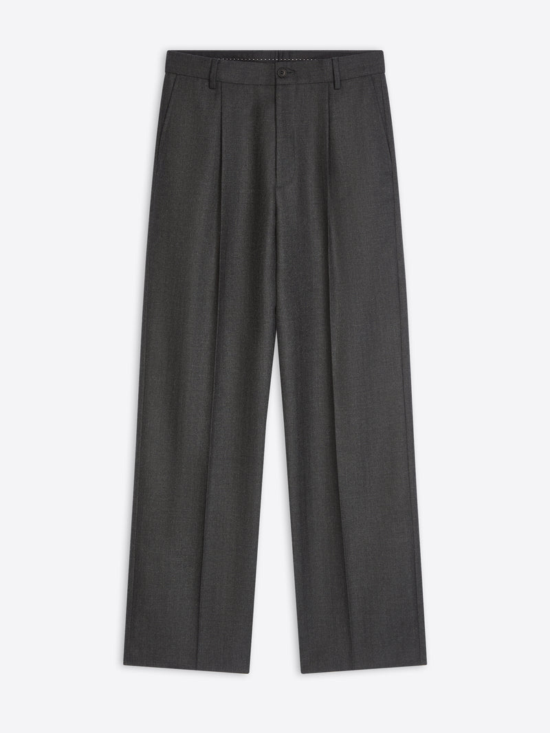Dries Van Noten Straight Wool Pants DARK GREY