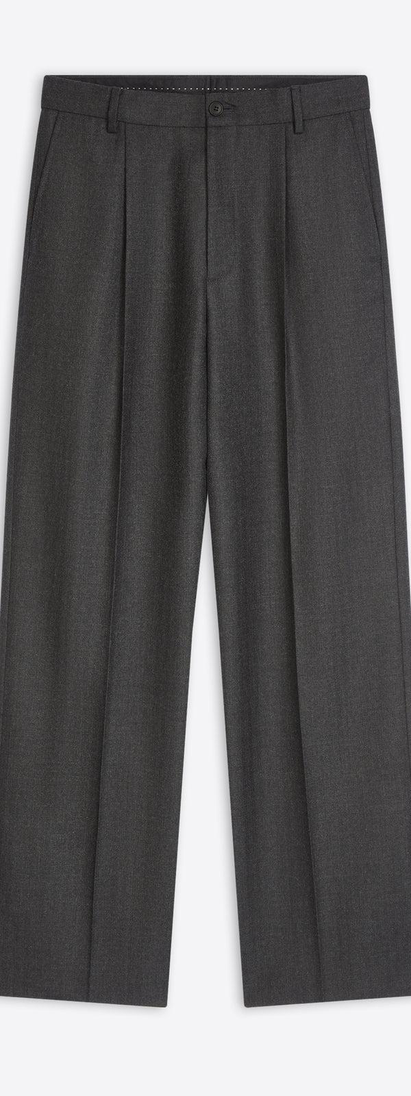 dries van noten Straight wool pants DARK GREY
