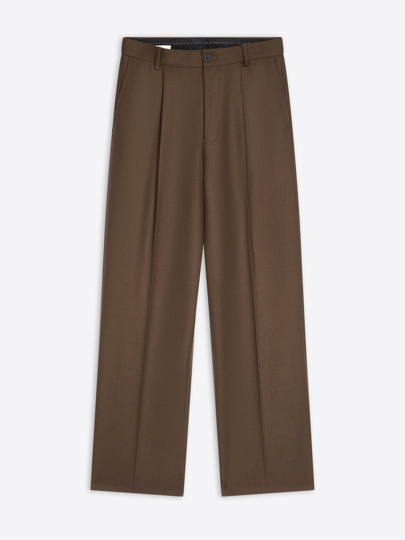 Dries Van Noten Straight Wool Pants MUD