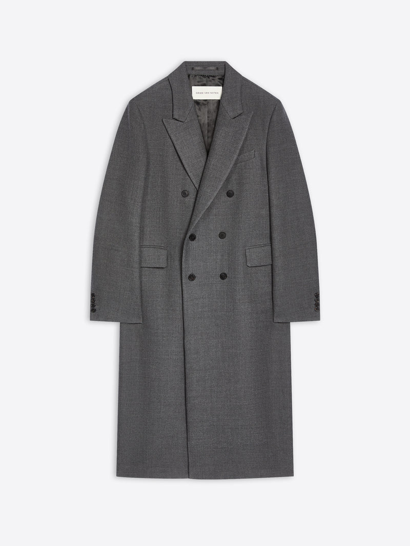 Dries Van Noten Tailored Wool Coat DARK GREY