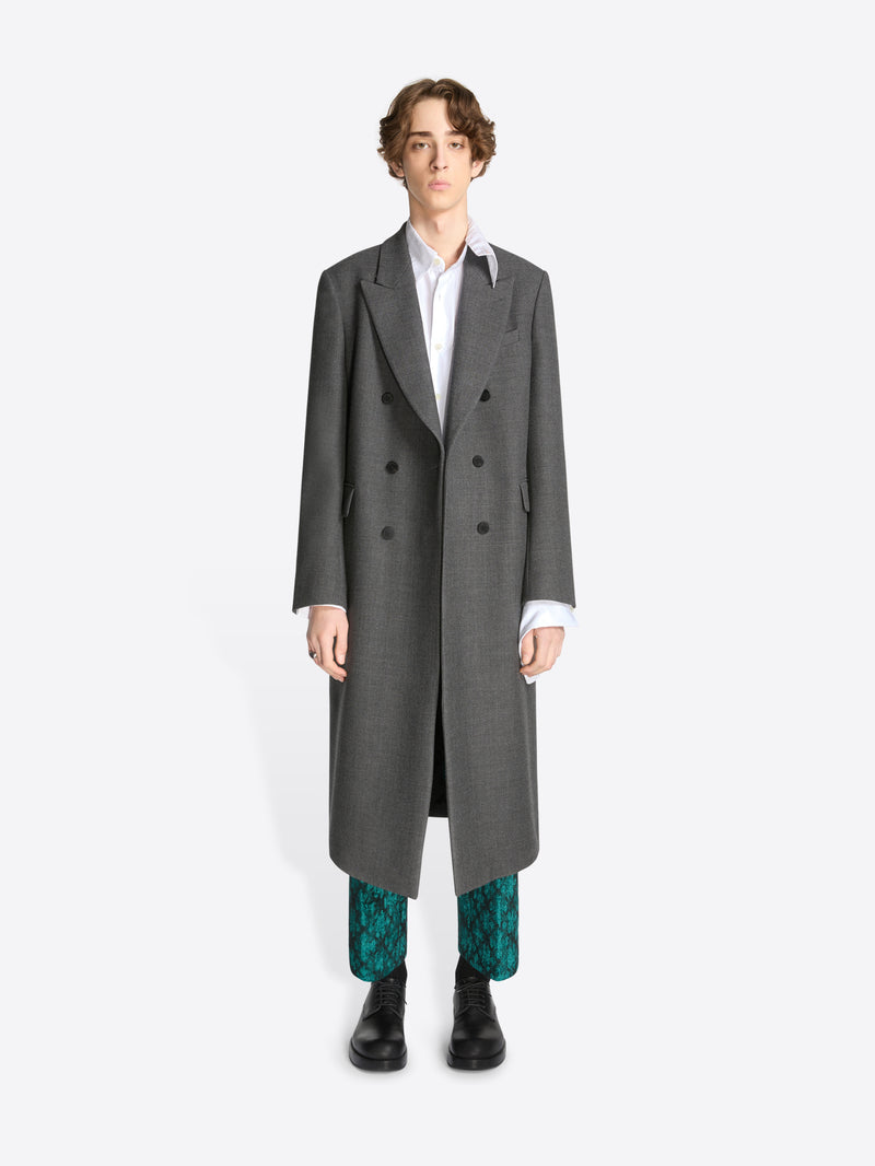 Dries Van Noten Tailored Wool Coat DARK GREY