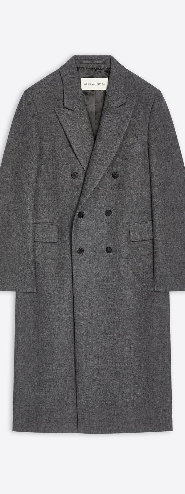 dries van noten Tailored wool coat DARK GREY