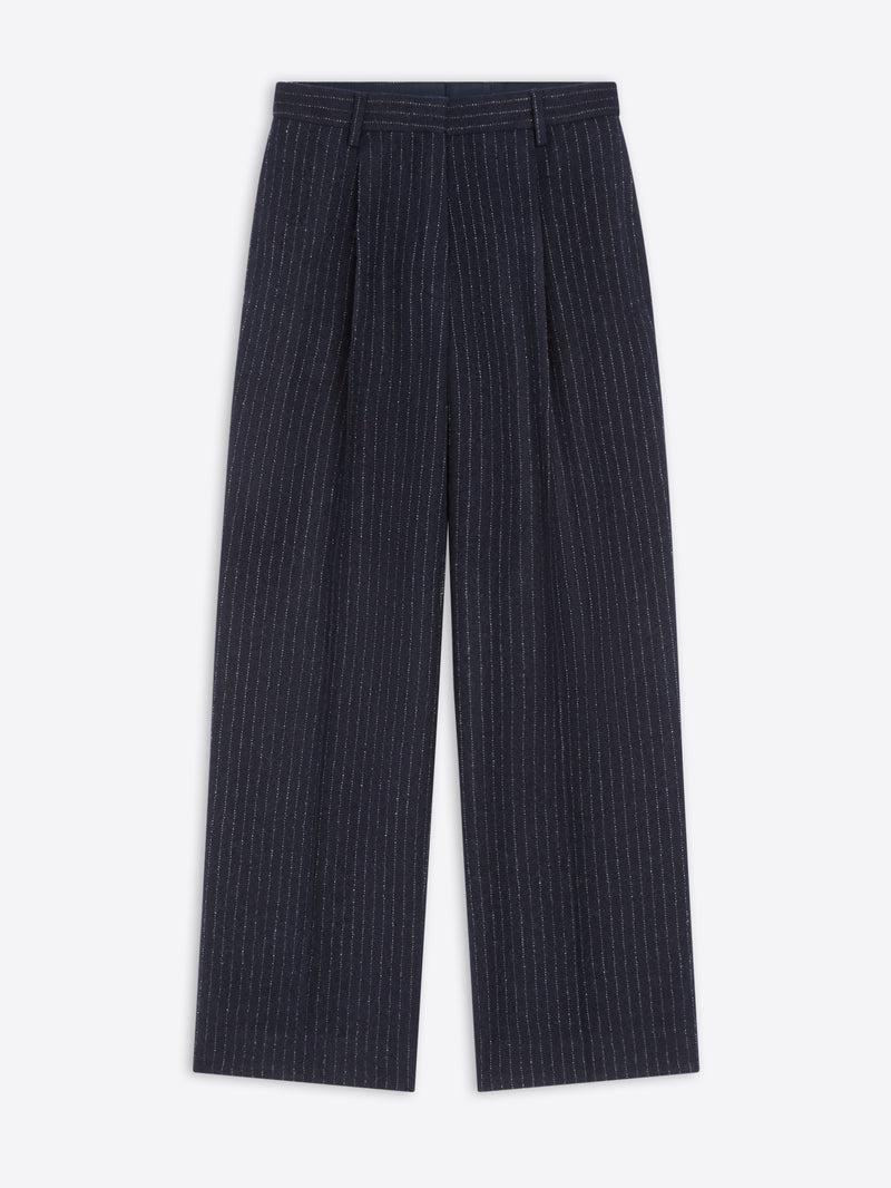 Dries Van Noten Tailored Wool Pants NAVY