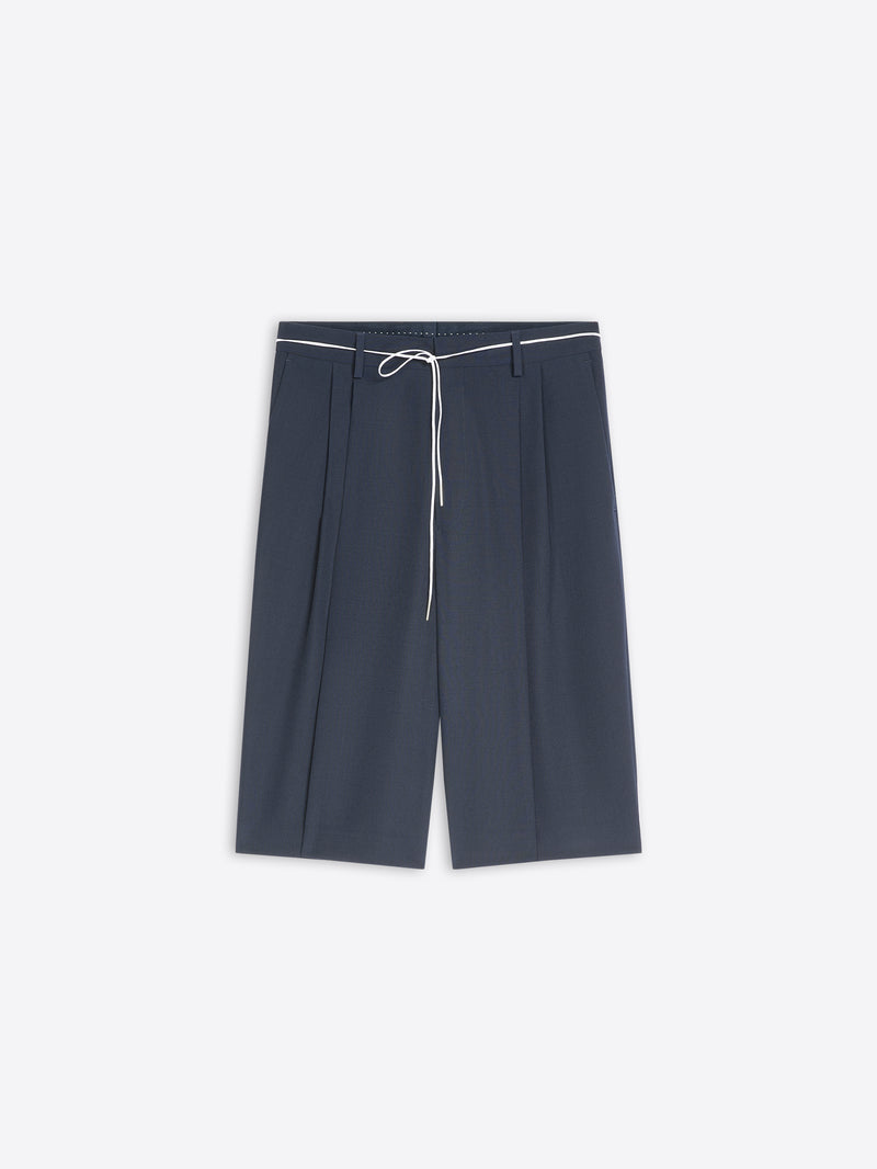 Dries Van Noten Tailored Wool Shorts NAVY