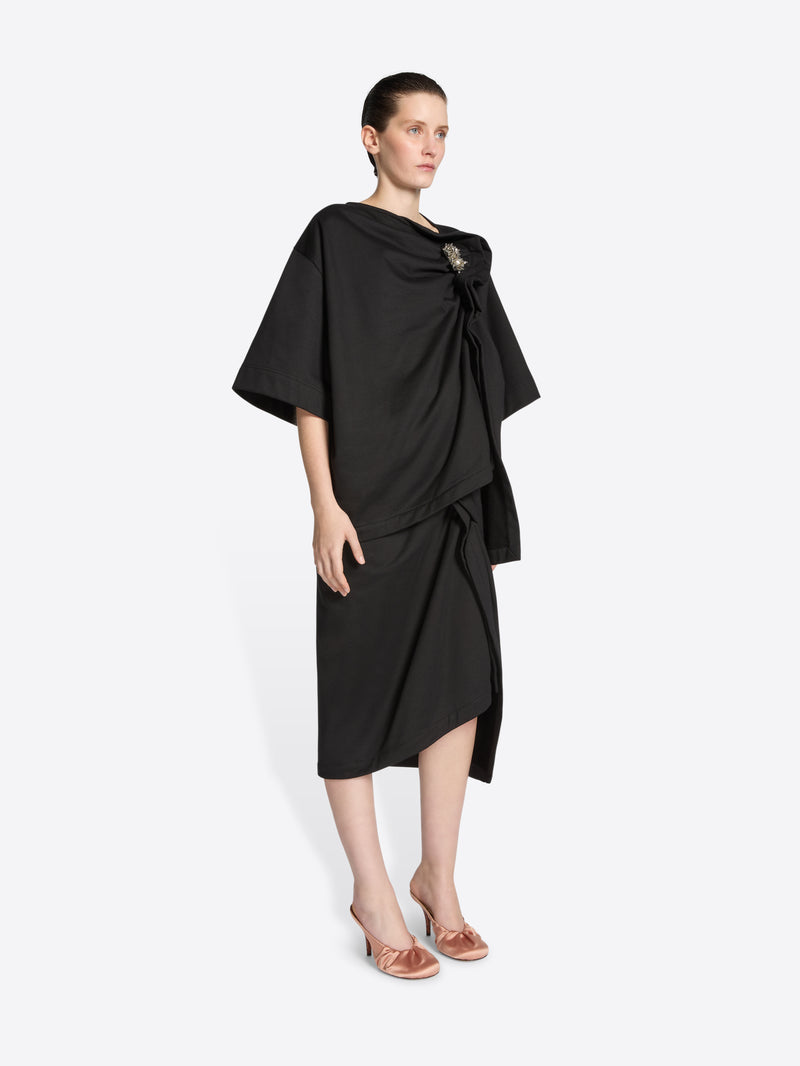 Dries Van Noten Tee With Brooch BLACK